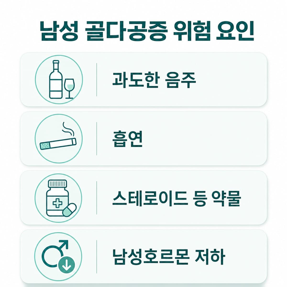 골다공증은 여성만? 남성도 안심할 수 없습니다